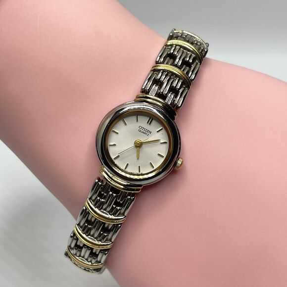 Citizen 6930-S72242 Ladies Watch Gold Silver Tone 6" Quartz - Picture 1 of 6